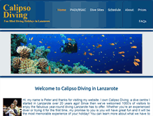 Tablet Screenshot of calipso-diving.com